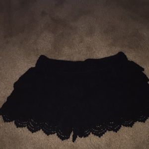 Black lace skort
